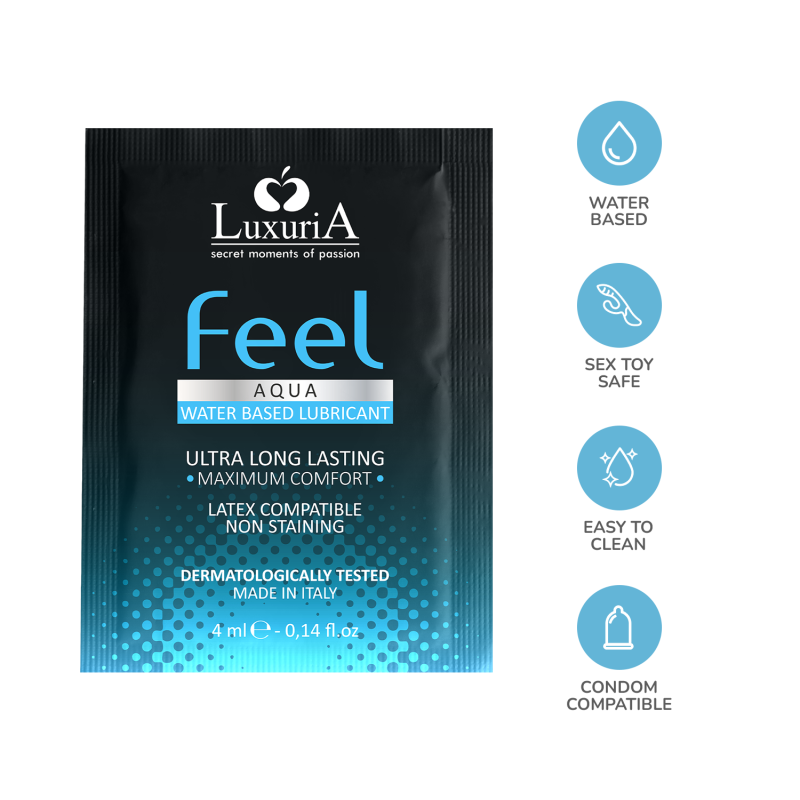 Водный интимный лубрикант Luxuria Feel Aqua 4 мл с преимуществами
